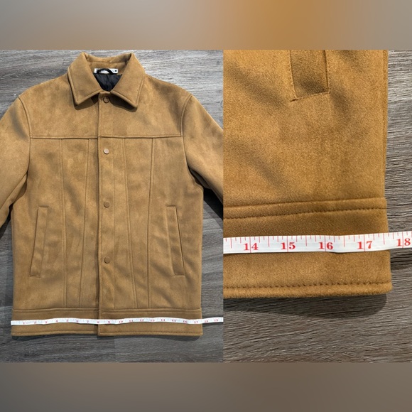 ZARA Faux Suede Jacket Men Sm - Picture 10 of 10